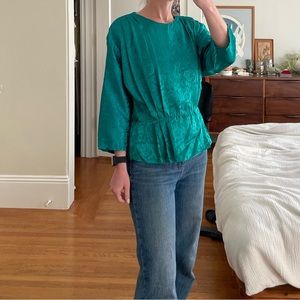 Vintage one of a kind brocade silk blouse from London